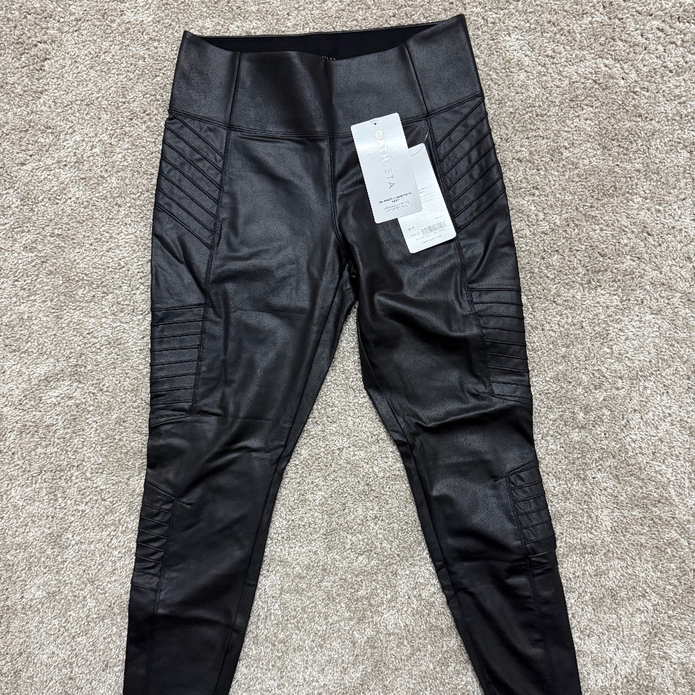 Athleta Delancey Gleam Moto Tight Legging Size Medium